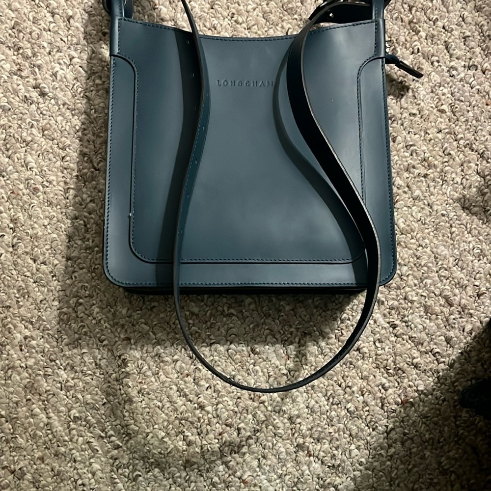 Longchamp La Foulonne Teal Leather Bag- Like new
